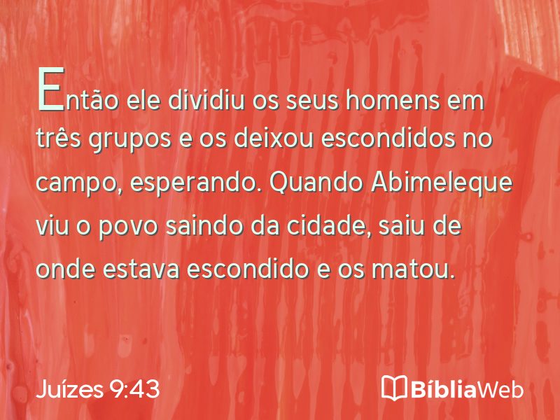 Juízes 9:43 em imagem para compartilhar