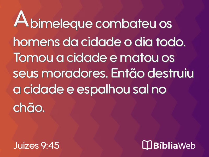 Juízes 9:45 em imagem para compartilhar
