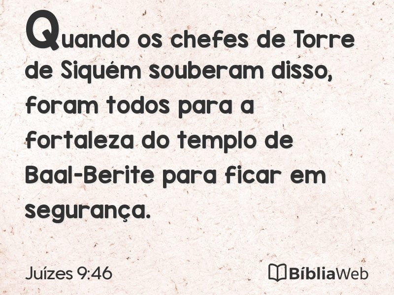 Juízes 9:46 em imagem para compartilhar