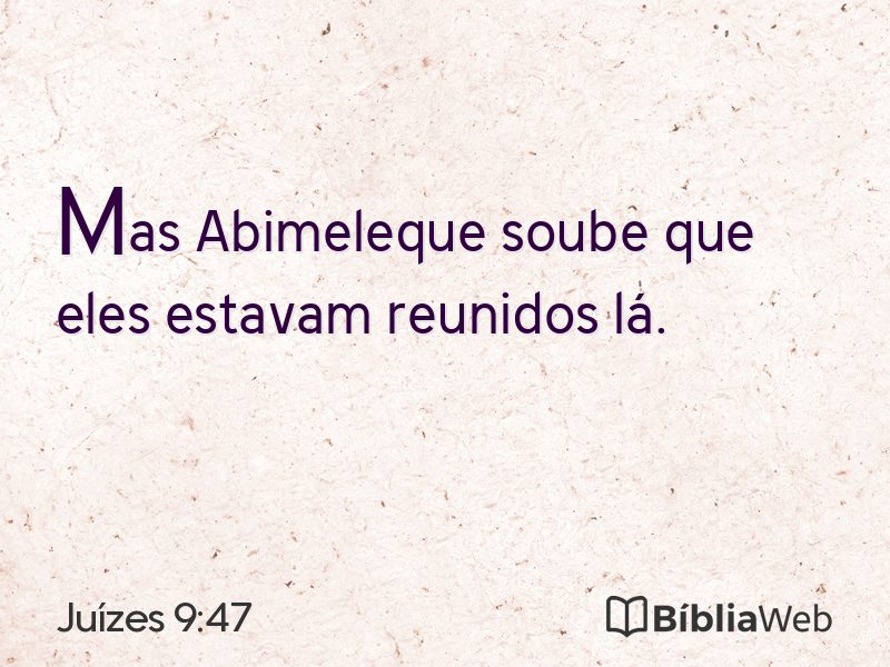 Juízes 9:47 em imagem para compartilhar