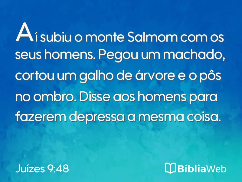 Juízes 9:48 em imagem para compartilhar