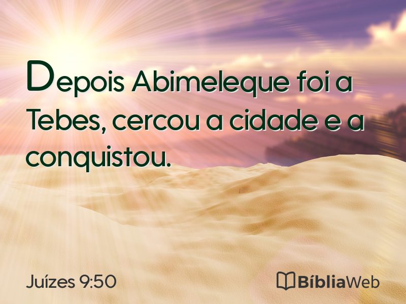 Juízes 9:50 em imagem para compartilhar
