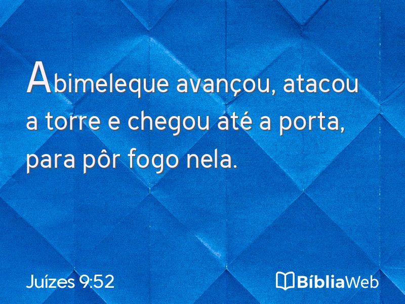 Juízes 9:52 em imagem para compartilhar