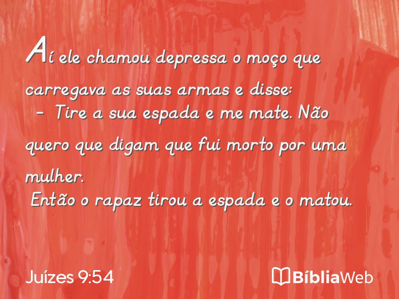 Juízes 9:54 em imagem para compartilhar
