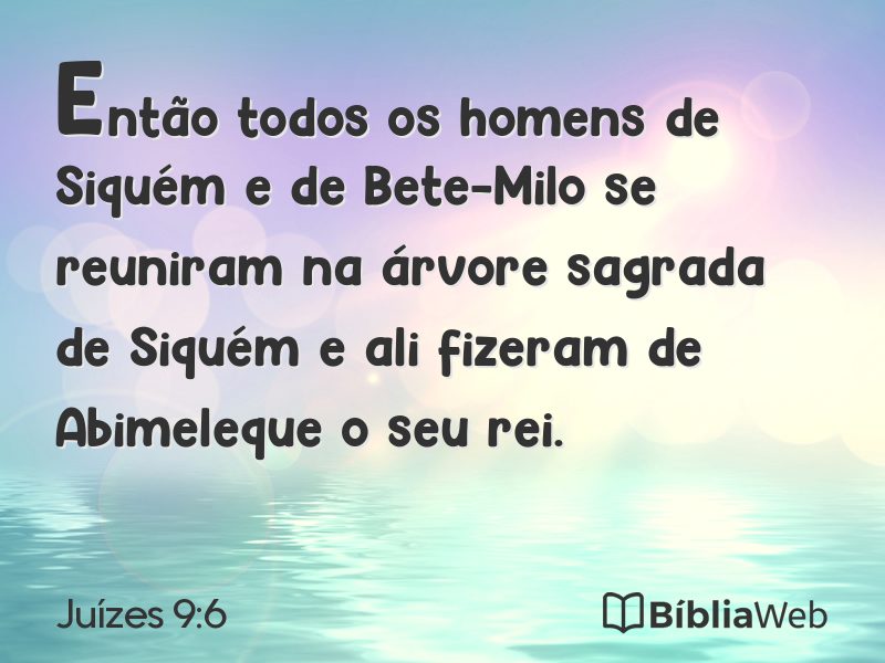 Juízes 9:6 em imagem para compartilhar