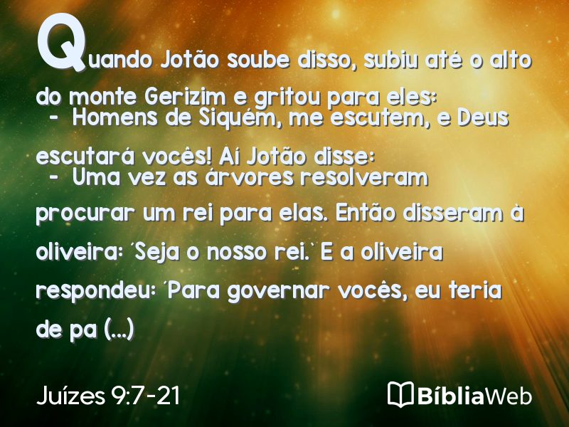 Juízes 9:7-21 em imagem para compartilhar
