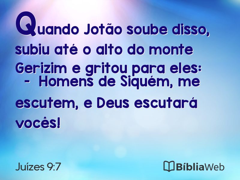 Juízes 9:7 em imagem para compartilhar