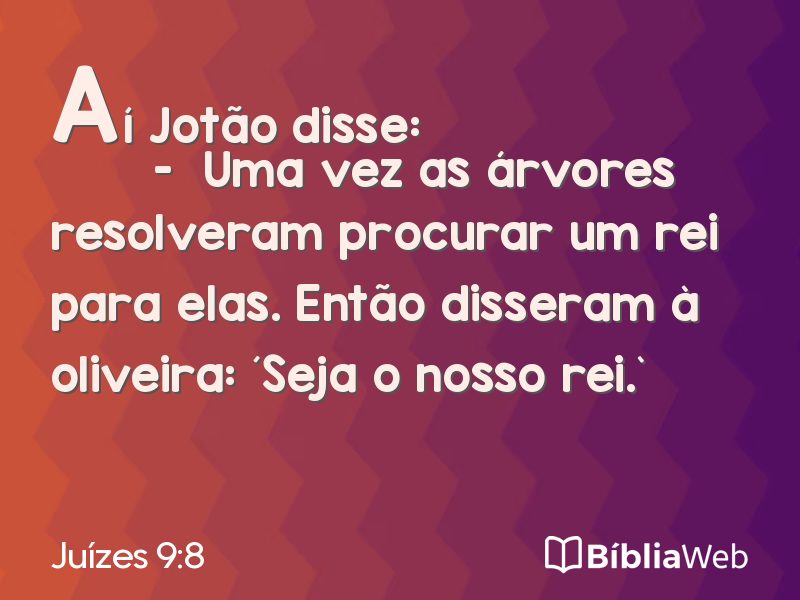 Juízes 9:8 em imagem para compartilhar