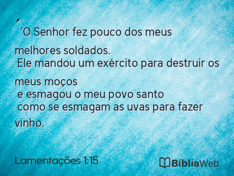 Lamentações 1:15 em imagem para compartilhar