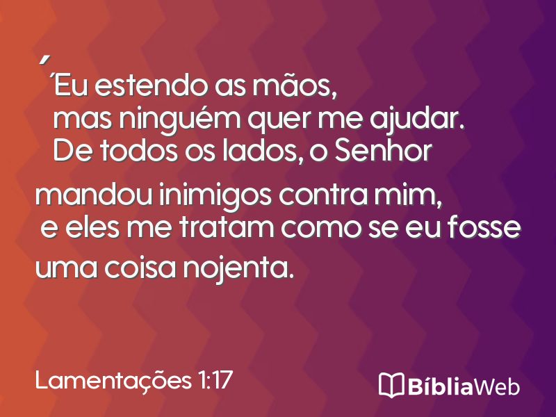 Lamentações 1:17 em imagem para compartilhar