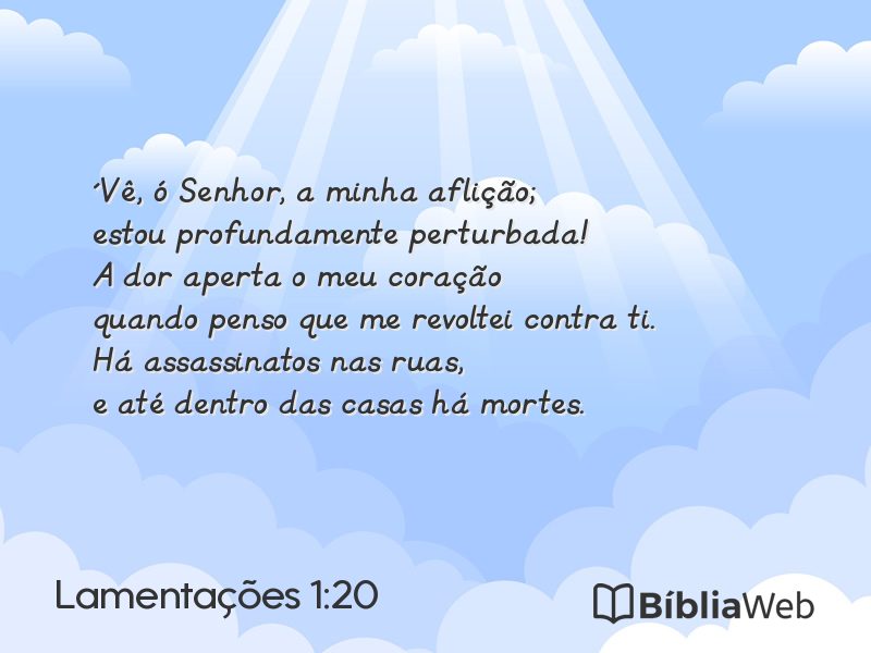 Lamentações 1:20 em imagem para compartilhar