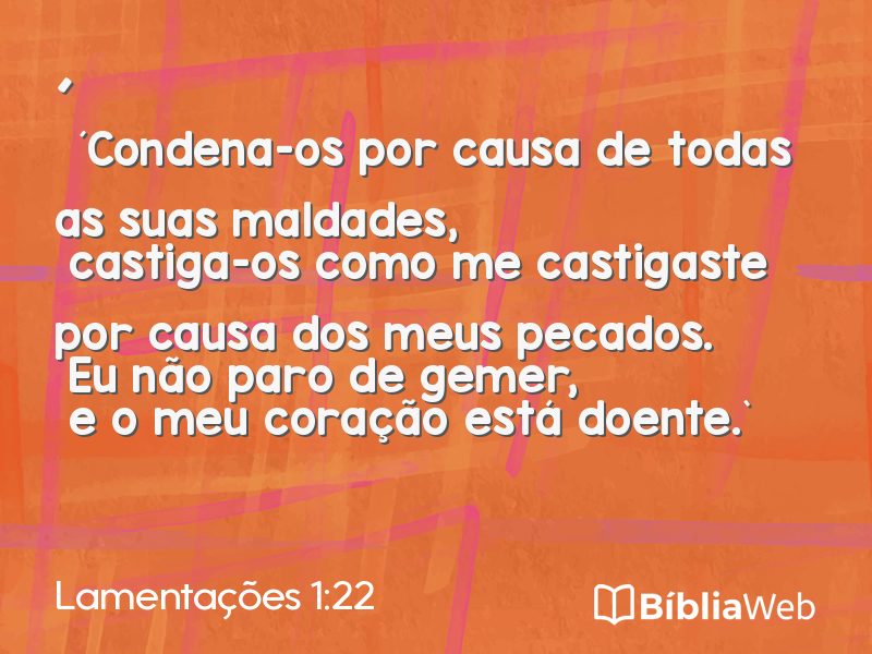 Lamentações 1:22 em imagem para compartilhar