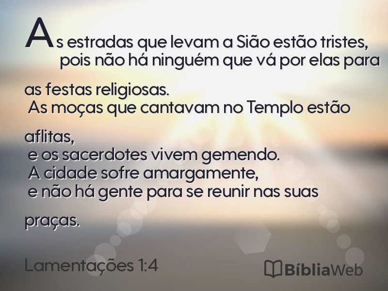 Lamentações 1:4 em imagem para compartilhar