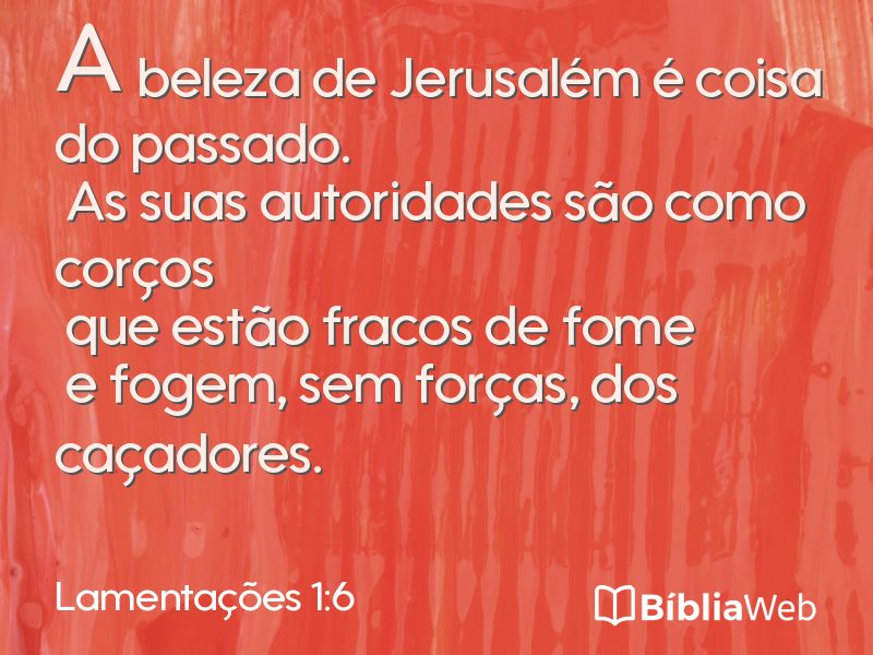 Lamentações 1:6 em imagem para compartilhar