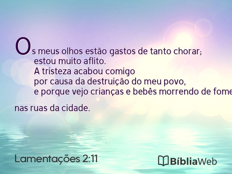 Lamentações 2:11 em imagem para compartilhar