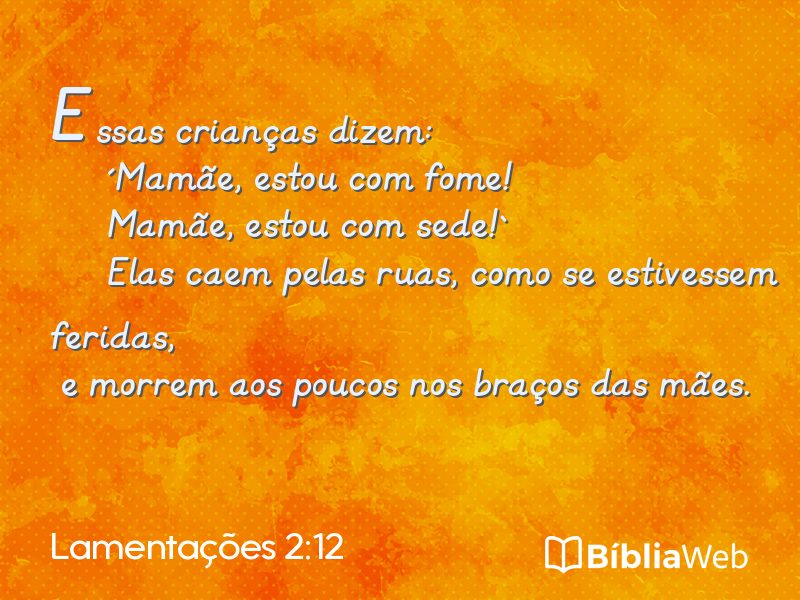 Lamentações 2:12 em imagem para compartilhar