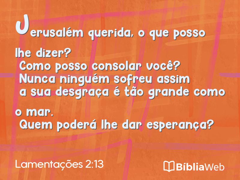 Lamentações 2:13 em imagem para compartilhar