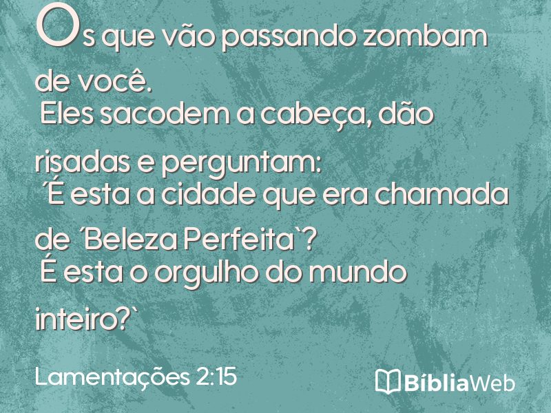 Lamentações 2:15 em imagem para compartilhar