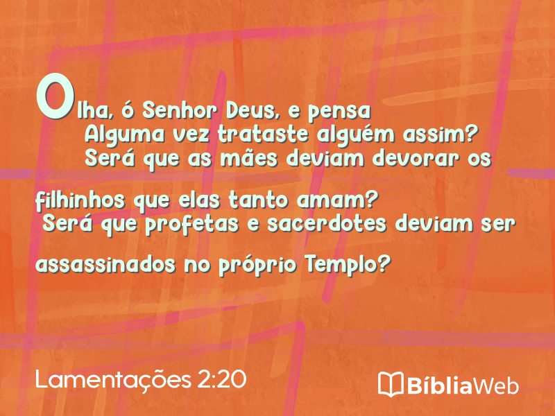 Lamentações 2:20 em imagem para compartilhar