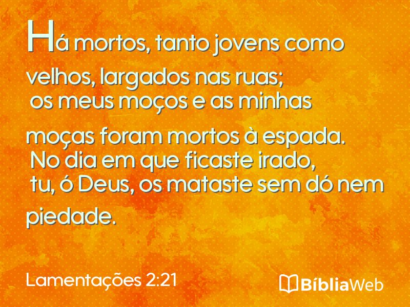 Lamentações 2:21 em imagem para compartilhar