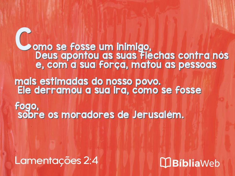 Lamentações 2:4 em imagem para compartilhar