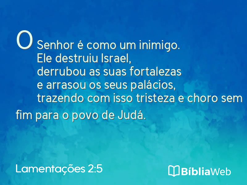 Lamentações 2:5 em imagem para compartilhar