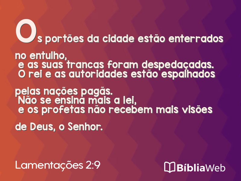 Lamentações 2:9 em imagem para compartilhar