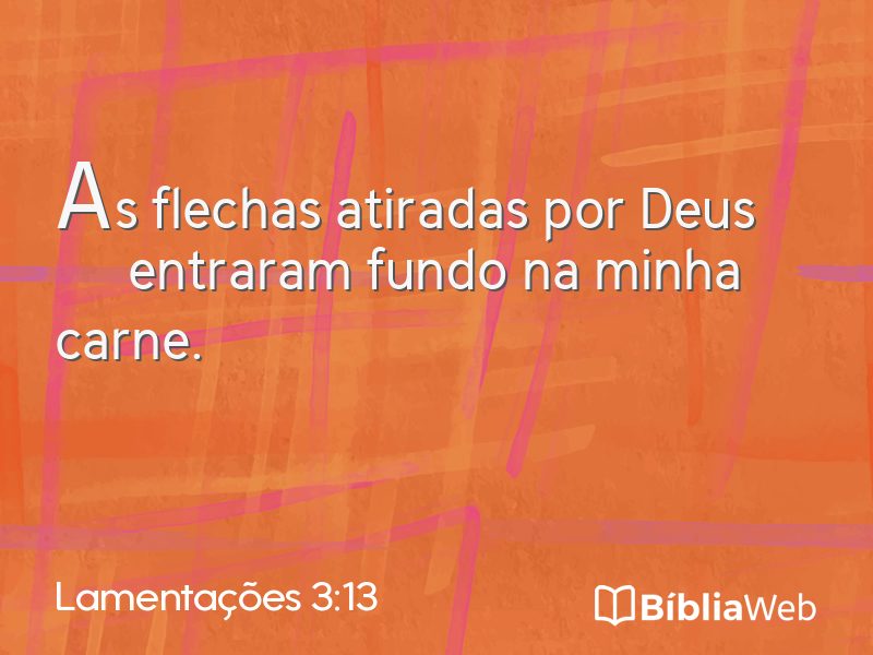 Lamentações 3:13 em imagem para compartilhar