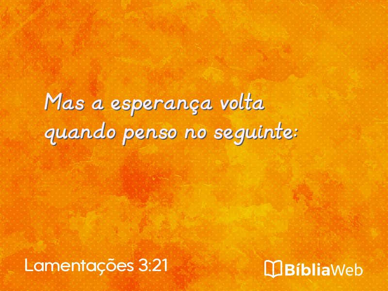 Lamentações 3:21 em imagem para compartilhar