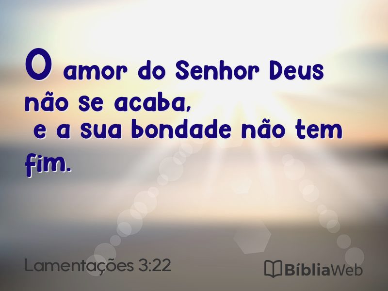Lamentações 3:22 em imagem para compartilhar