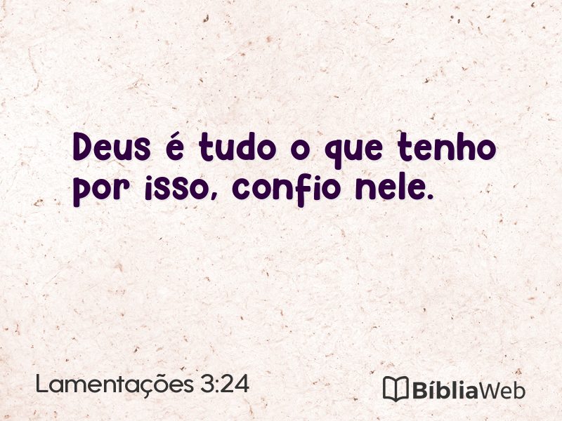 Lamentações 3:24 em imagem para compartilhar