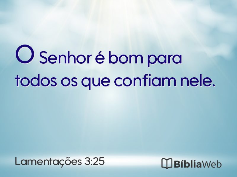Lamentações 3:25 em imagem para compartilhar