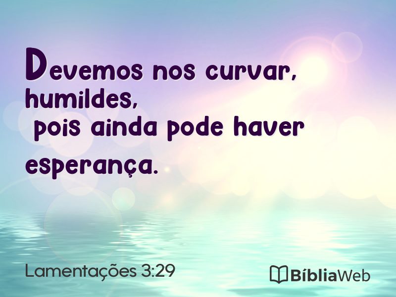 Lamentações 3:29 em imagem para compartilhar
