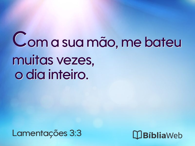 Lamentações 3:3 em imagem para compartilhar