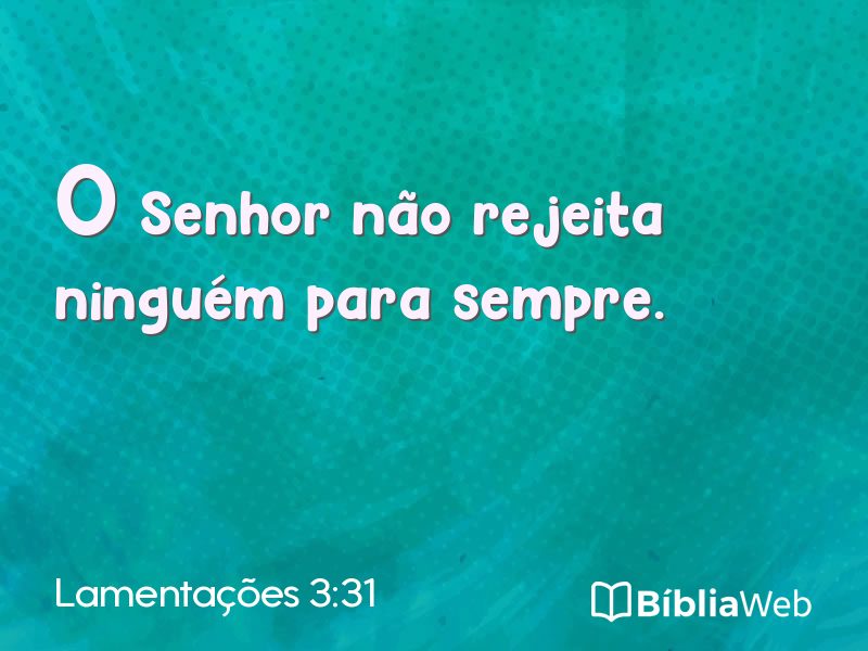 Lamentações 3:31 em imagem para compartilhar