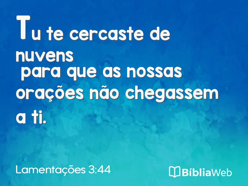Lamentações 3:44 em imagem para compartilhar