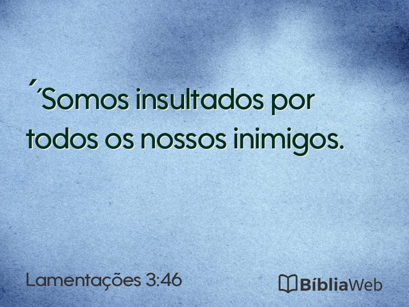 Lamentações 3:46 em imagem para compartilhar
