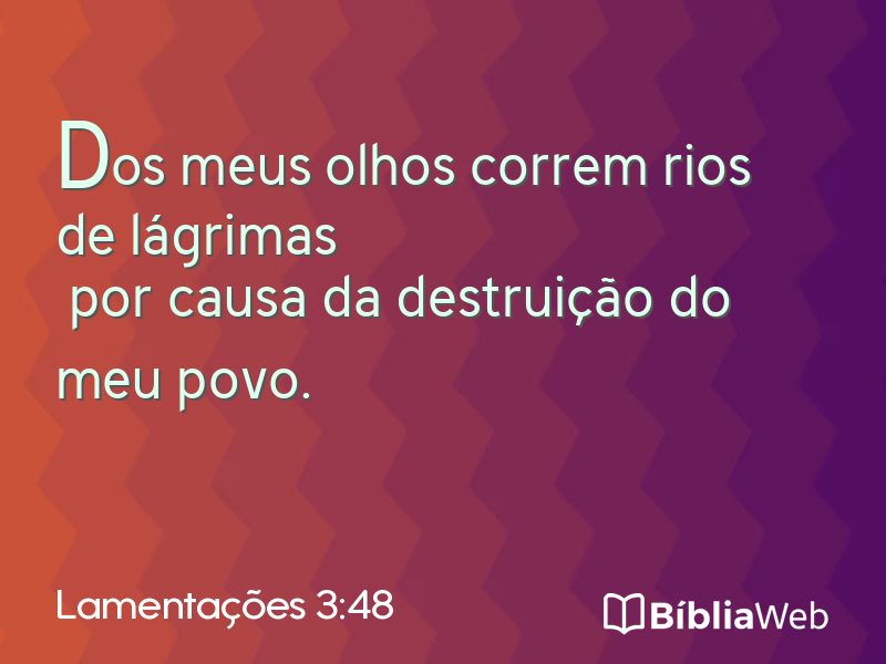 Lamentações 3:48 em imagem para compartilhar