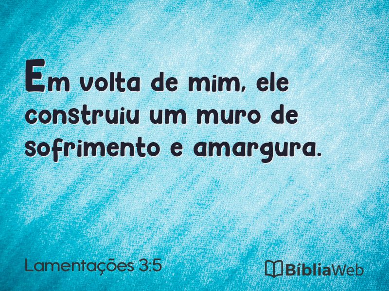 Lamentações 3:5 em imagem para compartilhar