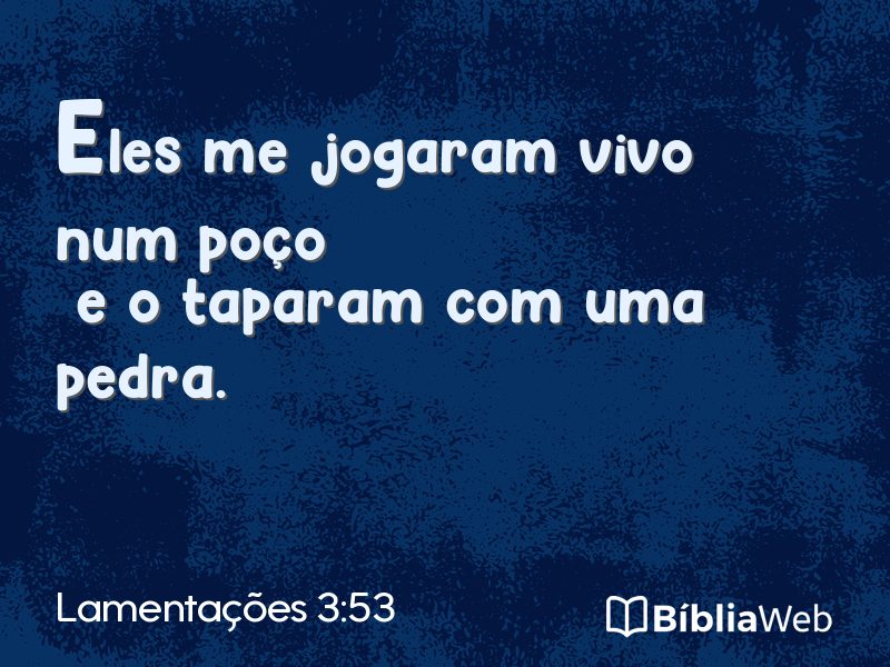 Lamentações 3:53 em imagem para compartilhar
