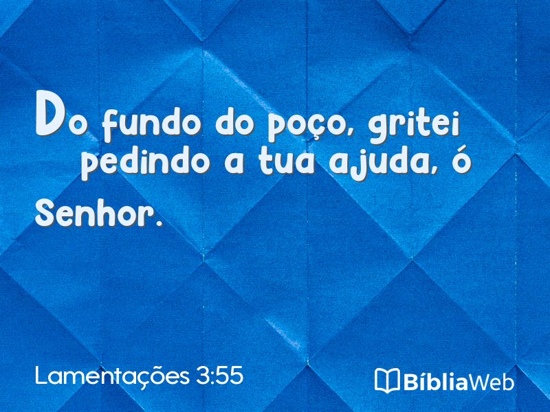 Lamentações 3:55 em imagem para compartilhar