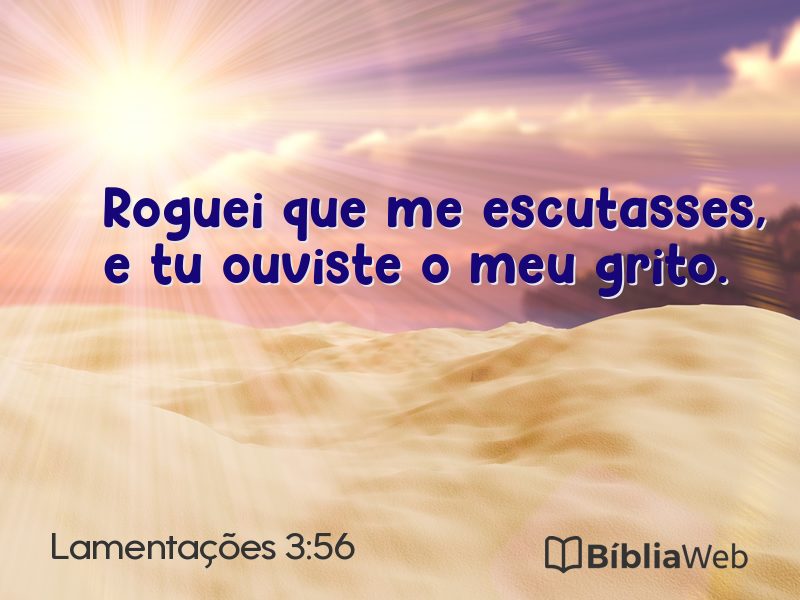 Lamentações 3:56 em imagem para compartilhar