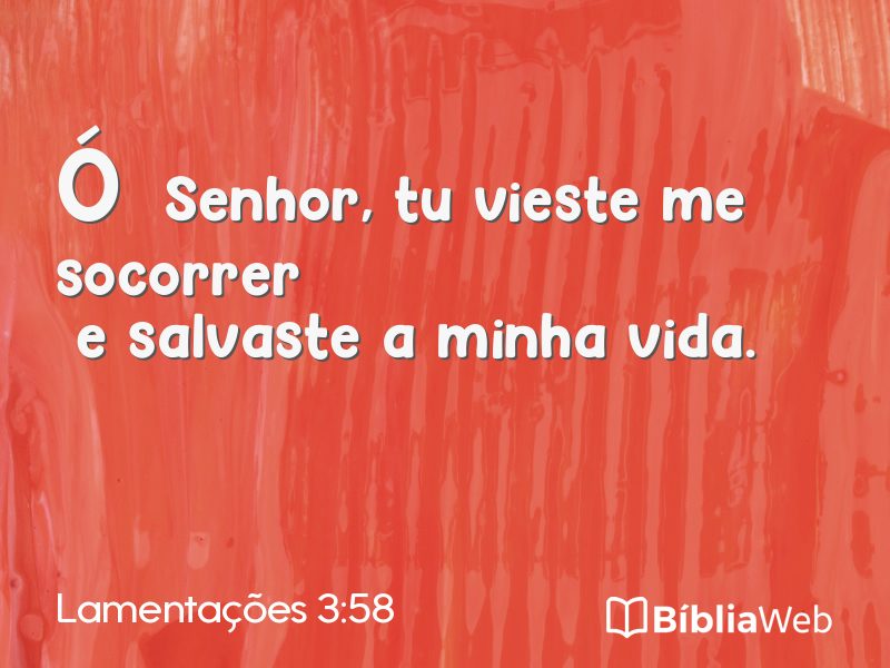 Lamentações 3:58 em imagem para compartilhar