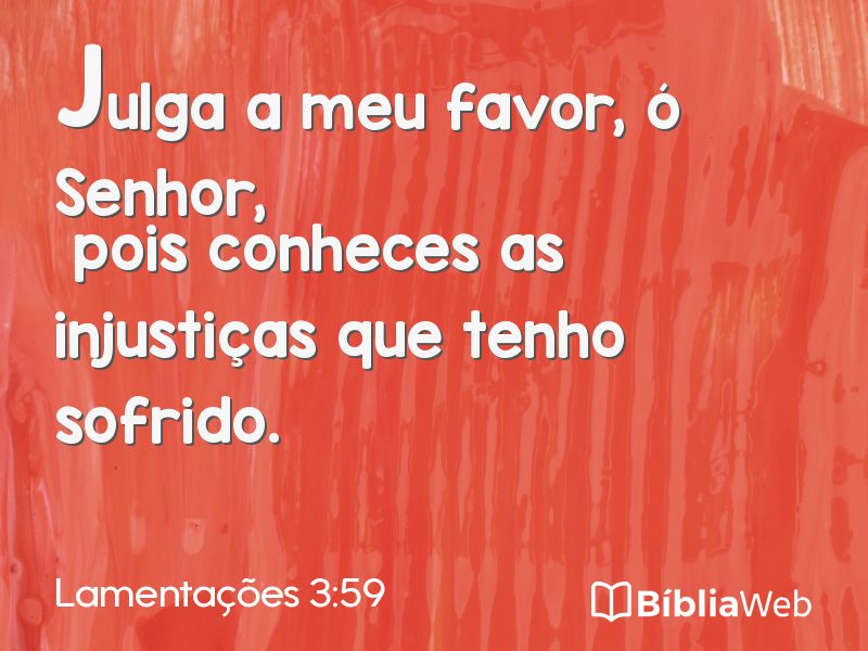 Lamentações 3:59 em imagem para compartilhar