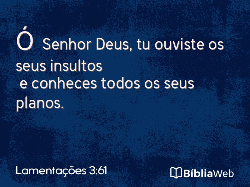 Lamentações 3:61 em imagem para compartilhar