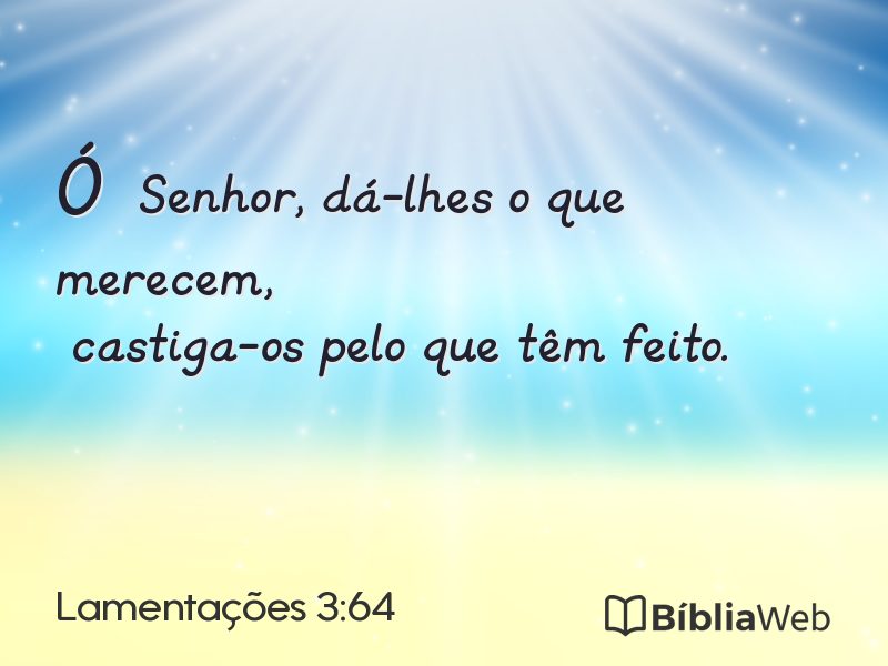 Lamentações 3:64 em imagem para compartilhar