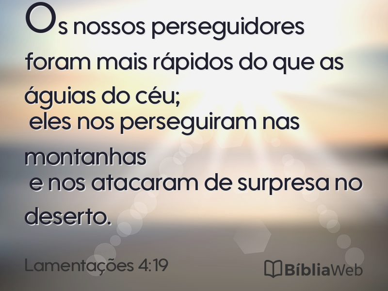 Lamentações 4:19 em imagem para compartilhar