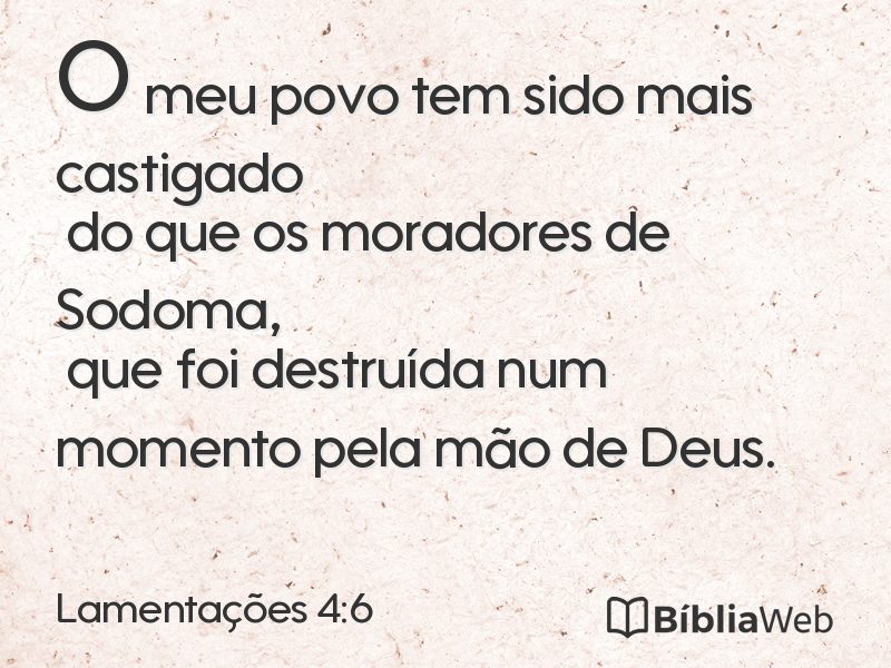Lamentações 4:6 em imagem para compartilhar