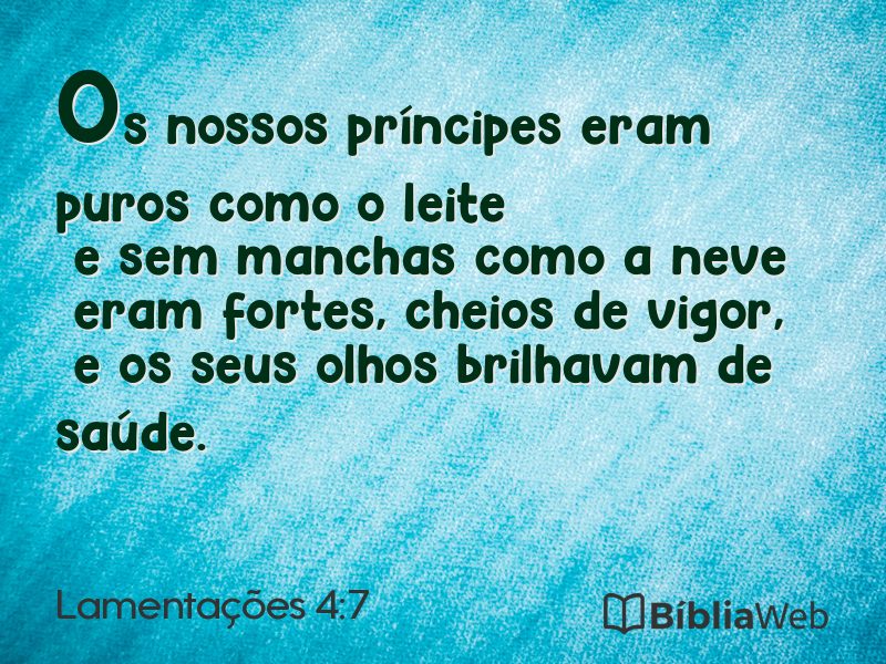 Lamentações 4:7 em imagem para compartilhar