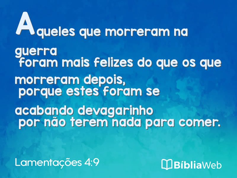 Lamentações 4:9 em imagem para compartilhar